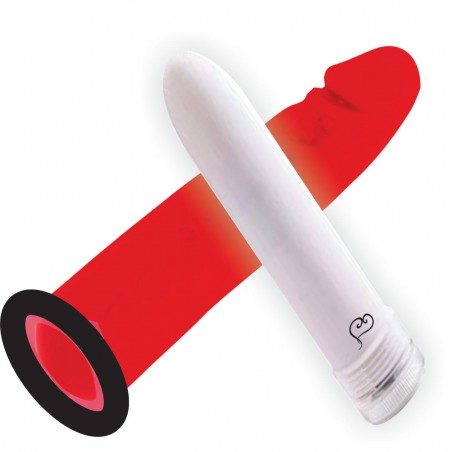 VIBRADOR SOFT-OR-HARD RED LUXO COLORS INNAMORATA LOVE ITENS CAPA MACIA REALÍSTICA QUE RECEBE O PERSONAL VIBRO