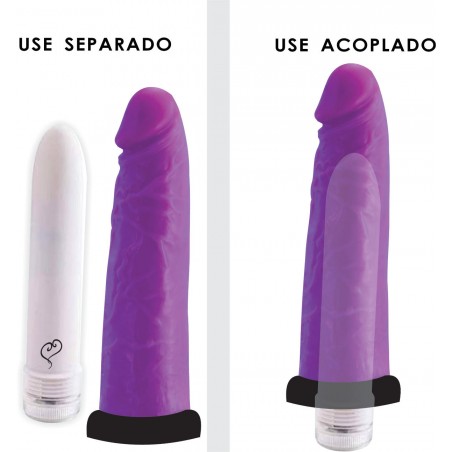 VIBRADOR SOFT-OR-HARD LILÁS FASHION COLORS INNAMORATA LOVE ITENS CAPA MACIA REALÍSTICA QUE ACOMODA O PERSONAL VIBRO