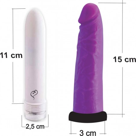 VIBRADOR SOFT-OR-HARD LILÁS FASHION COLORS INNAMORATA LOVE ITENS CAPA MACIA REALÍSTICA QUE ACOMODA O PERSONAL VIBRO