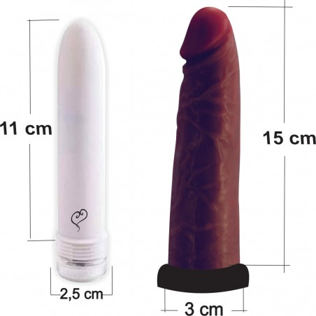 VIBRADOR SOFT-OR-HARD COLOR NUDE DARK INNAMORATA LOVE ITENS CAPA MACIA REALÍSTICA QUE ACOMODA O PERSONAL VIBRO
