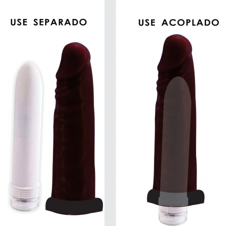 Vibrador Soft-or-Hard Black Sexy inNamorata Love Itens Capa Macia Realística Ótima Para Acoplar o Personal Vibro