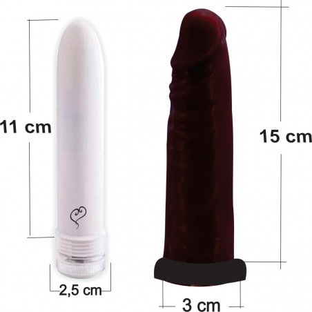 Vibrador Soft-or-Hard Black Sexy inNamorata Love Itens Capa Macia Realística Ótima Para Acoplar o Personal Vibro