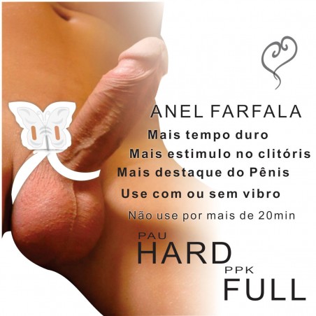 Anel Peniano Estimulador Farfalle Encaixe no Pénis e Saco Escrotal e Com Textura Que Estimula o Clitóris
