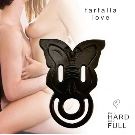 Anel Peniano Farfalle Com Encaixe no Pénis e Escroto e Textura Estimuladora Clitoriana