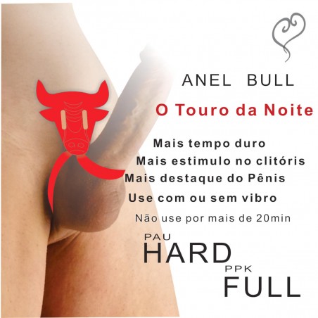 Anel Peniano Bull Para Te Transformar Em Super Touro Com Encaixe no Pénis e Saco Escrotal e Mais Textura Para Excitar o Clitóris
