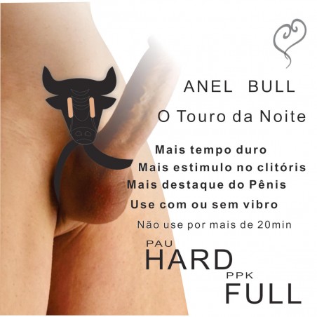 Anel Peniano Bull Para Te Transformar Em Super Touro Com Encaixe no Pénis e Saco Escrotal e Mais Textura Para Excitar o Clitóris
