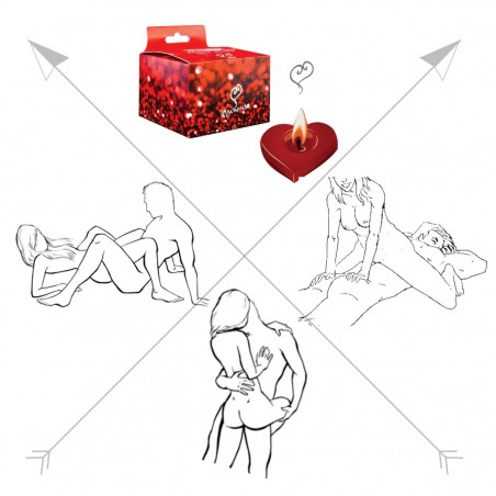 VELA ÓLEO EXCITANTE LOVE CANDLE 30G CORPO A CORPO - MASSAGEM E LUBRIFICANTE