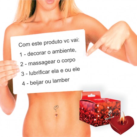 VELA ÓLEO EXCITANTE LOVE CANDLE 30G CORPO A CORPO - MASSAGEM E LUBRIFICANTE