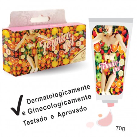 Gel Térmico Excitante Aroma Beijável Tutti-Frutti Quente Íntimo Prazeroso Oral e Massagem Caliente Sexy inNamorata Love Items