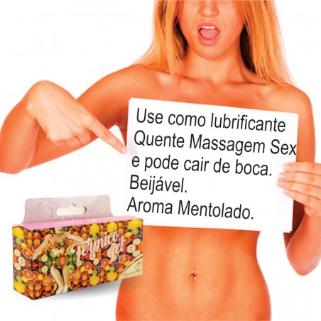 Gel Térmico Excitante Aroma Beijável Tutti-Frutti Quente Íntimo Prazeroso Oral e Massagem Caliente Sexy inNamorata Love Items