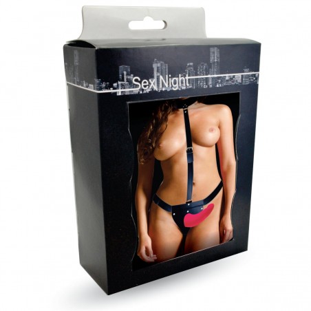StrapOn Coleira Dildo 16x4cm Maravilhoso Cinta Pênis Arreio Choker