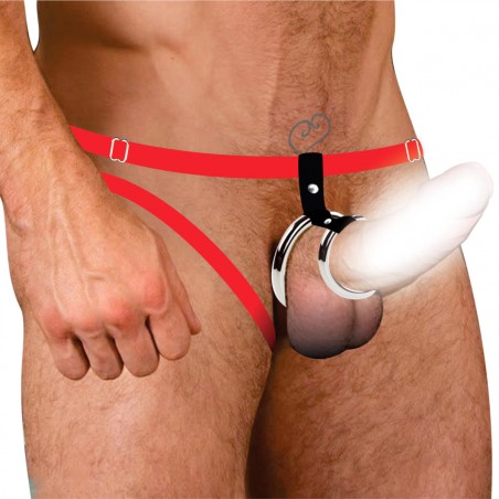 Cueca Aberta Com Duplo Anel Metálico Sexy Jockstrap Especial Ousada Picante