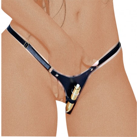 Calcinha Vibradora Fetish Porta Vibro Estimulante Couro Eco