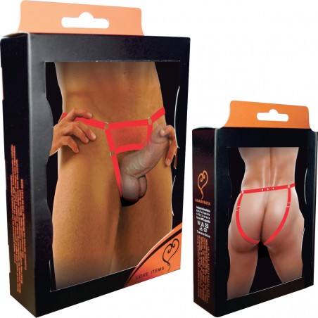 Cueca Sexy Jockstrap Especial Aberta Ousada Vermelha Paixão Picante