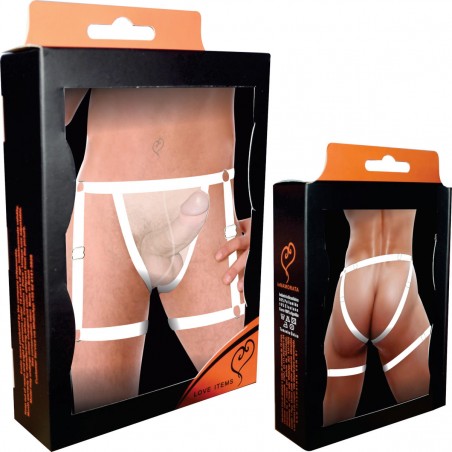 Cueca Jockstrap Sexy Especial Cinta Ousada Branca Picante