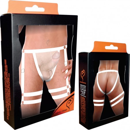 Cueca Jockstrap Sexy Especial 2 Cinta Ousada Branca Picante