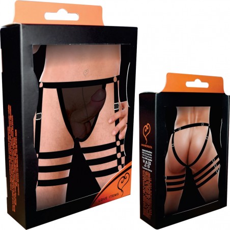 Cueca Jockstrap Sexy Especial 3 Cinta Ousada Preta Picante