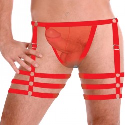 Cueca Jockstrap Sexy Especial 3 Cinta Ousada Vermelha Paixão Picante