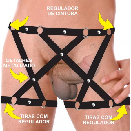 Cueca Sexy Estruturada Especial Ousada Preta Picante