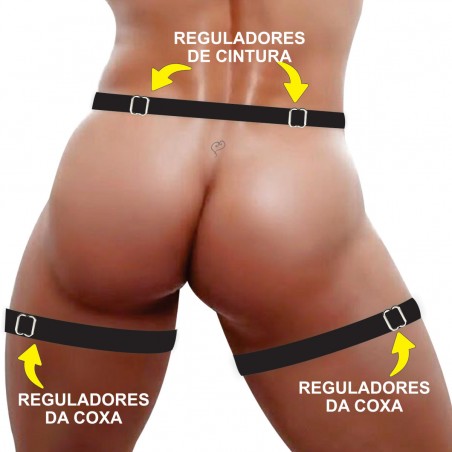 Cueca Sexy Estruturada Especial Ousada Preta Picante