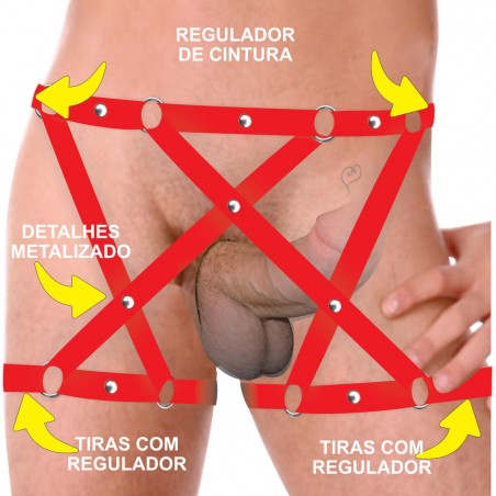 Cueca Sexy Estruturada Especial Ousada Vermelho Paixão Picante