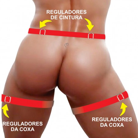 Cueca Sexy Estruturada Especial Ousada Vermelho Paixão Picante