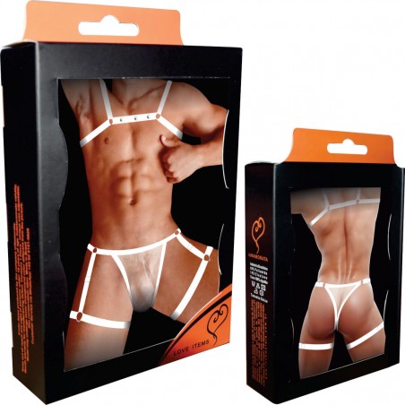 Cueca Jockstrap Sexy Kit Especial Ousada Branca Picante