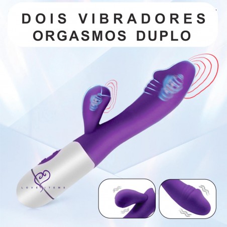 Vibrador Majú Rabbit inNamorata Personal 2 Vibros Orgasmos Múltiplos Estimula Clitóris e Ponto G Recarregável