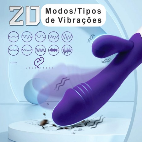 Vibrador Majú Rabbit inNamorata Personal 2 Vibros Orgasmos Múltiplos Estimula Clitóris e Ponto G Recarregável