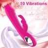 Vibrador Jaque Rabbit inNamorata Personal 2 Vibros Orgasmos Múltiplos Estimula Clitóris e Ponto G Recarregável