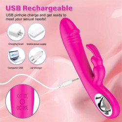 Vibrador Jaque Rabbit inNamorata Personal 2 Vibros Orgasmos Múltiplos Estimula Clitóris e Ponto G Recarregável