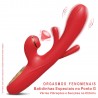 Vibrador Paola Rabbit inNamorata 3 Vibros Orgasmos Múltiplos Estimula Clitóris e Ponto G Recarregável