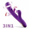 Vibrador Paola Rabbit inNamorata 3 Vibros Orgasmos Múltiplos Estimula Clitóris e Ponto G Recarregável