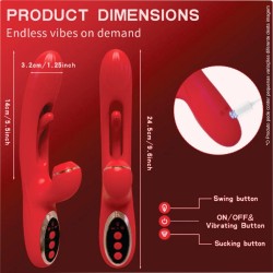 Vibrador Paola Rabbit inNamorata 3 Vibros Orgasmos Múltiplos Estimula Clitóris e Ponto G Recarregável
