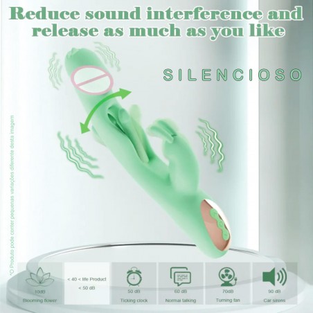 Vibrador Manuela Rabbit inNamorata 3 Vibros Orgasmos Múltiplos Estimula Clitóris e Ponto G Recarregável
