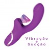 Vibrador Donatela Rabbit inNamorata Com Sucção Orgasmos Múltiplos Estimula Clitóris e Ponto G Recarregável