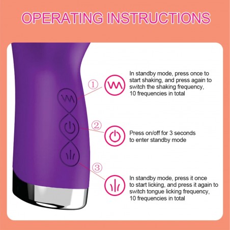Vibrador Ludy Rabbit inNamorata Com Estimulação Lingua no Clitóris e Vibração Aquecida no Ponto G.