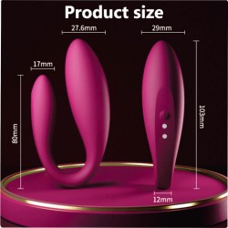 Vibrador Casal GISELLA inNamorata Controle Remoto Estimula Clitóris e Ponto G Recarregável