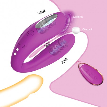 Vibrador Para Casal GIULIA Com Controle Remoto Uso Na Penetração Orgasmos Múltiplos Estimula Clitóris Ponto G