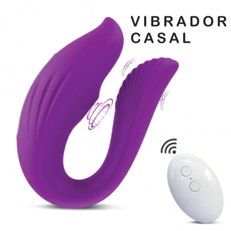 Vibrador Para Casal GIOVANA Com Controle Remoto Uso na Penetração Estimula Clitóris e Ponto G
