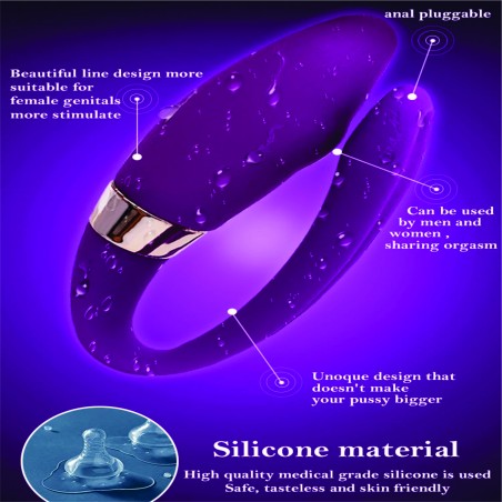 Vibrador Para Casal GRAZI Com Controle Remoto Uso na Penetração Estimula Clitóris e Ponto G