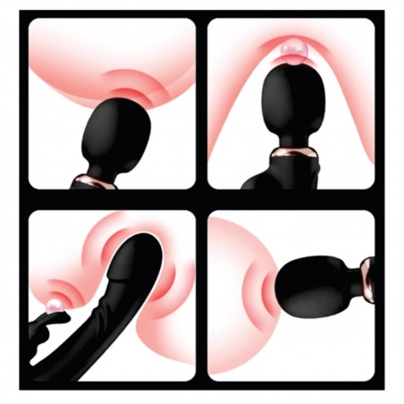 Vibrador Rabbit Varinha Mágica Camila 2 em 1 Massagem e Estimulação Recarregável