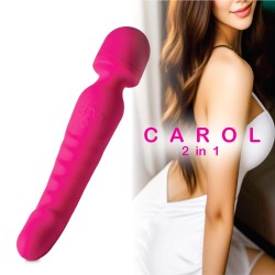 Vibrador Varinha Mágica Carol (2 em 1) Massagem Corporal e Íntima