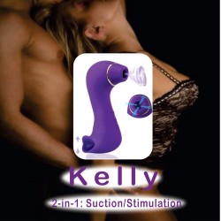 Vibrador Kelly Sucção e Simulação de Sexo Oral Orgasmos Garantido Especial Estimulador Clitóris