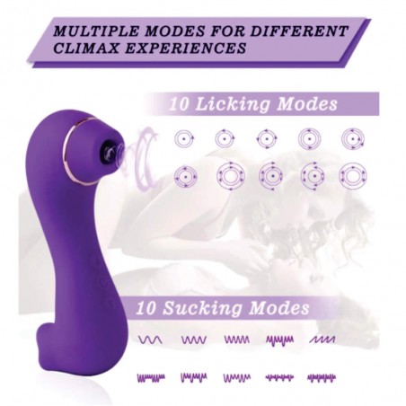 Vibrador Kelly Sucção e Simulação de Sexo Oral Orgasmos Garantido Especial Estimulador Clitóris
