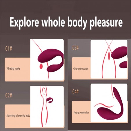 Vibrador Casal GISELLA 2 Com Controle Via APP Estimula Clitóris e Ponto G na Penetração