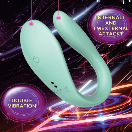Greice Vibrador Flexível Para Casal Com Controle Remoto Orgasmos Múltiplos Estimula Clitóris e Ponto G