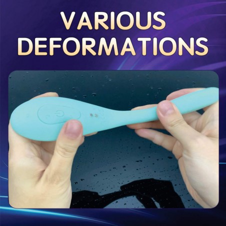 Greice Vibrador Flexível Para Casal Com Controle Remoto Orgasmos Múltiplos Estimula Clitóris e Ponto G