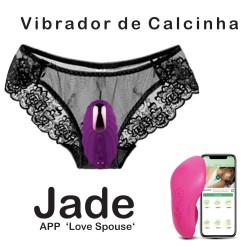 Vibrador De Calcinha Jade Com Controle Pelo APP - Controle Pela Internet