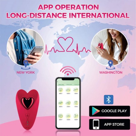 Vibrador De Calcinha Coralina Com Controle no APP - Controle Pela Internet